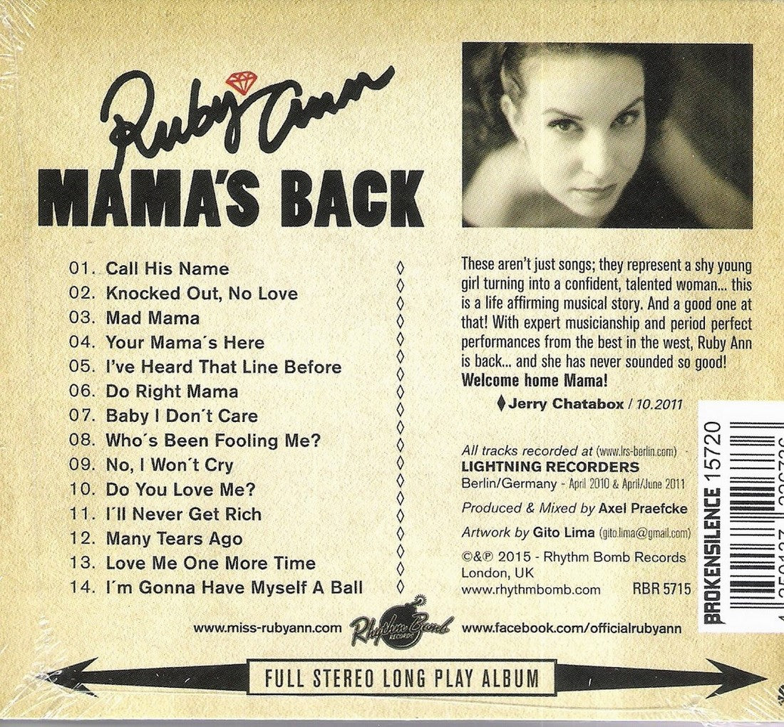 CD - Ruby Ann - Mama's Back !