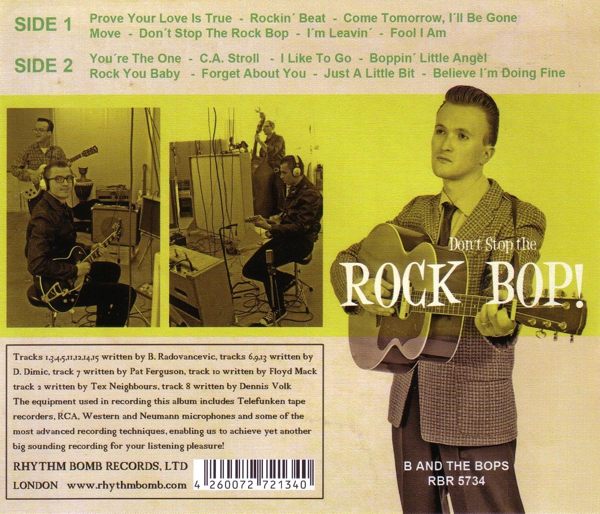 CD - B and the Bops - Don't Stop The Rock Bop