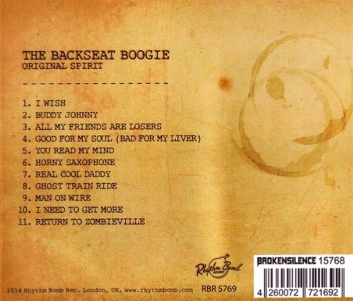 CD - Backseat Boogie - Original Spirit