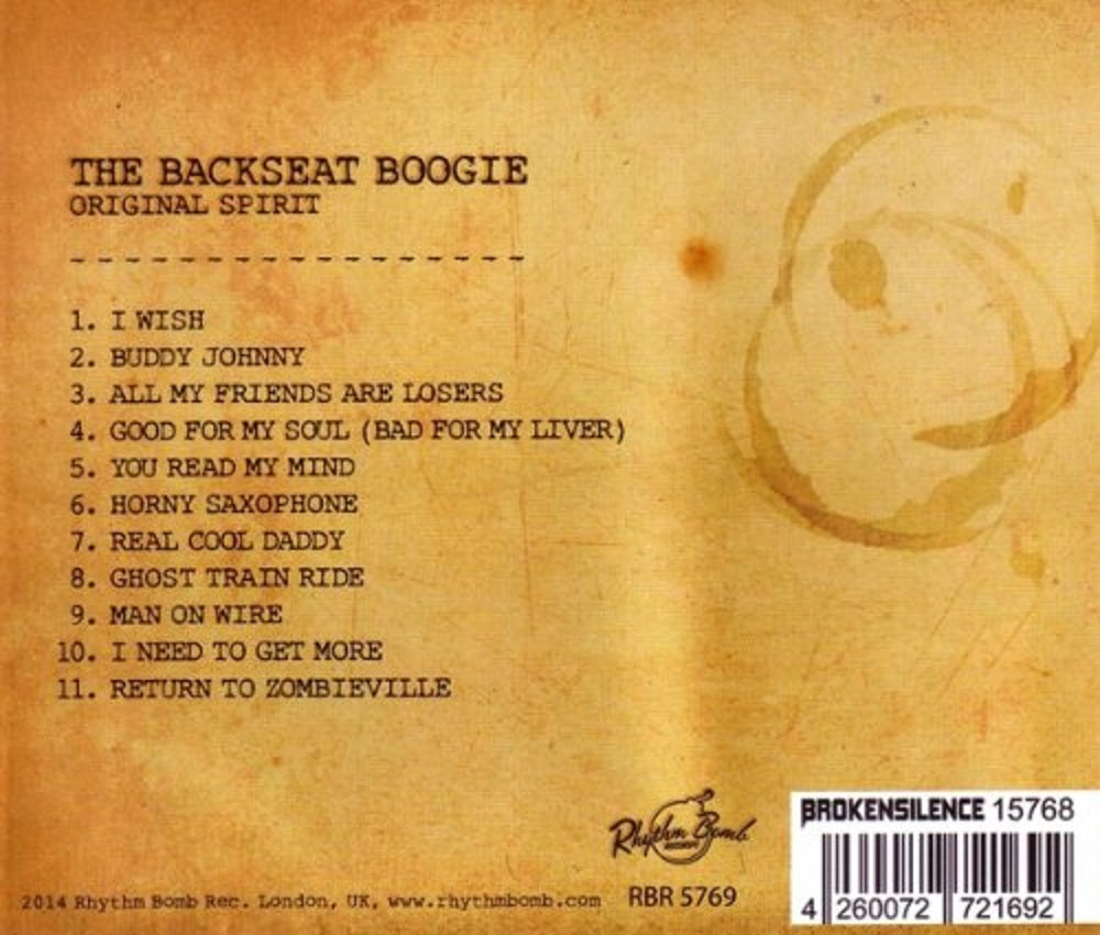 CD - Backseat Boogie - Original Spirit