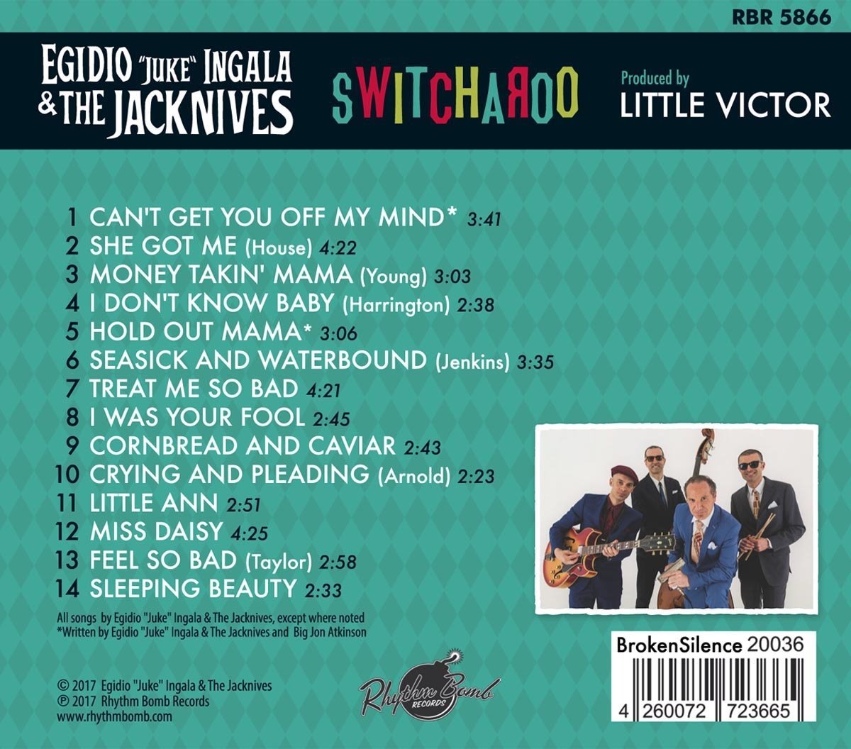 CD - Egidio 'Juke' Ingala & The Jacknives - Switcharoo