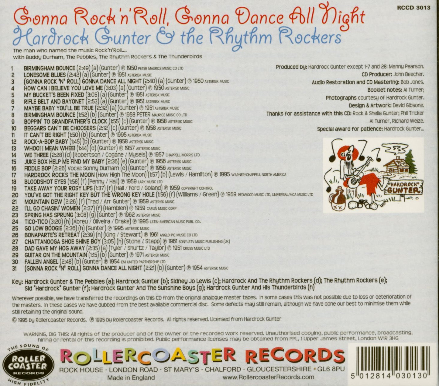 CD - Hardrock Gunter - Gonna Rock Nroll, Gonna Dance All Night!