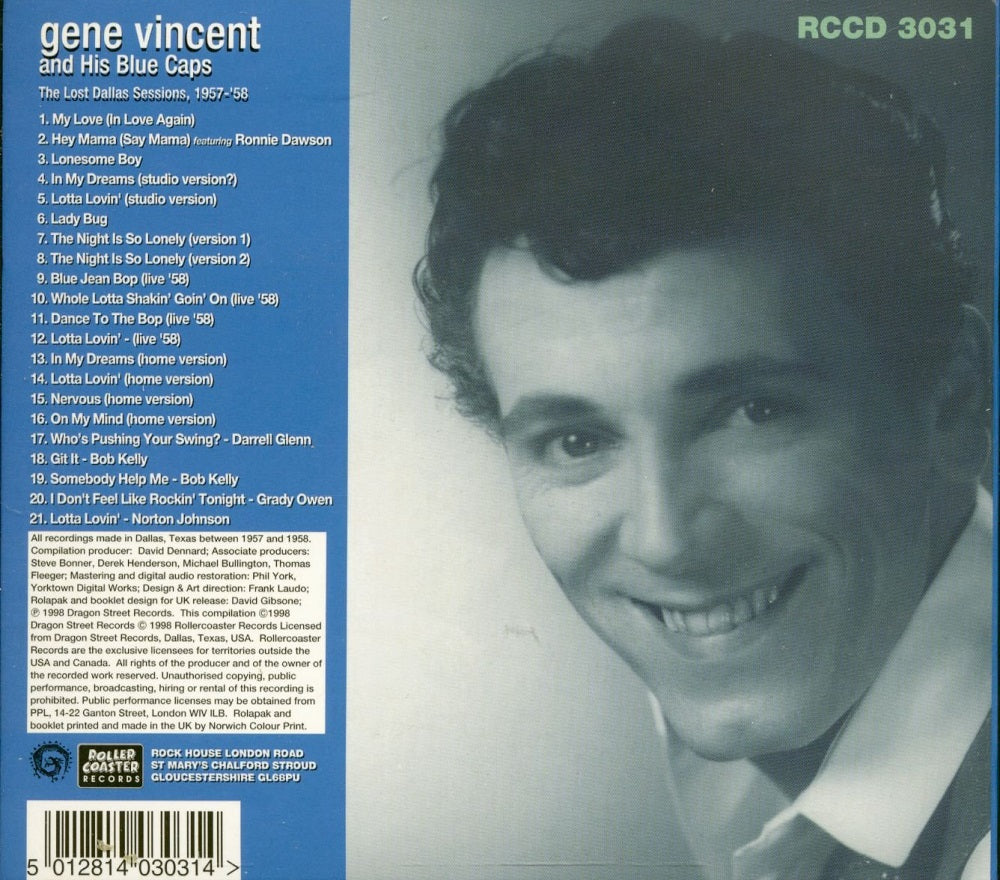 CD - Gene Vincent & His Blue Caps - The Lost Dallas Sessions 19557-1958