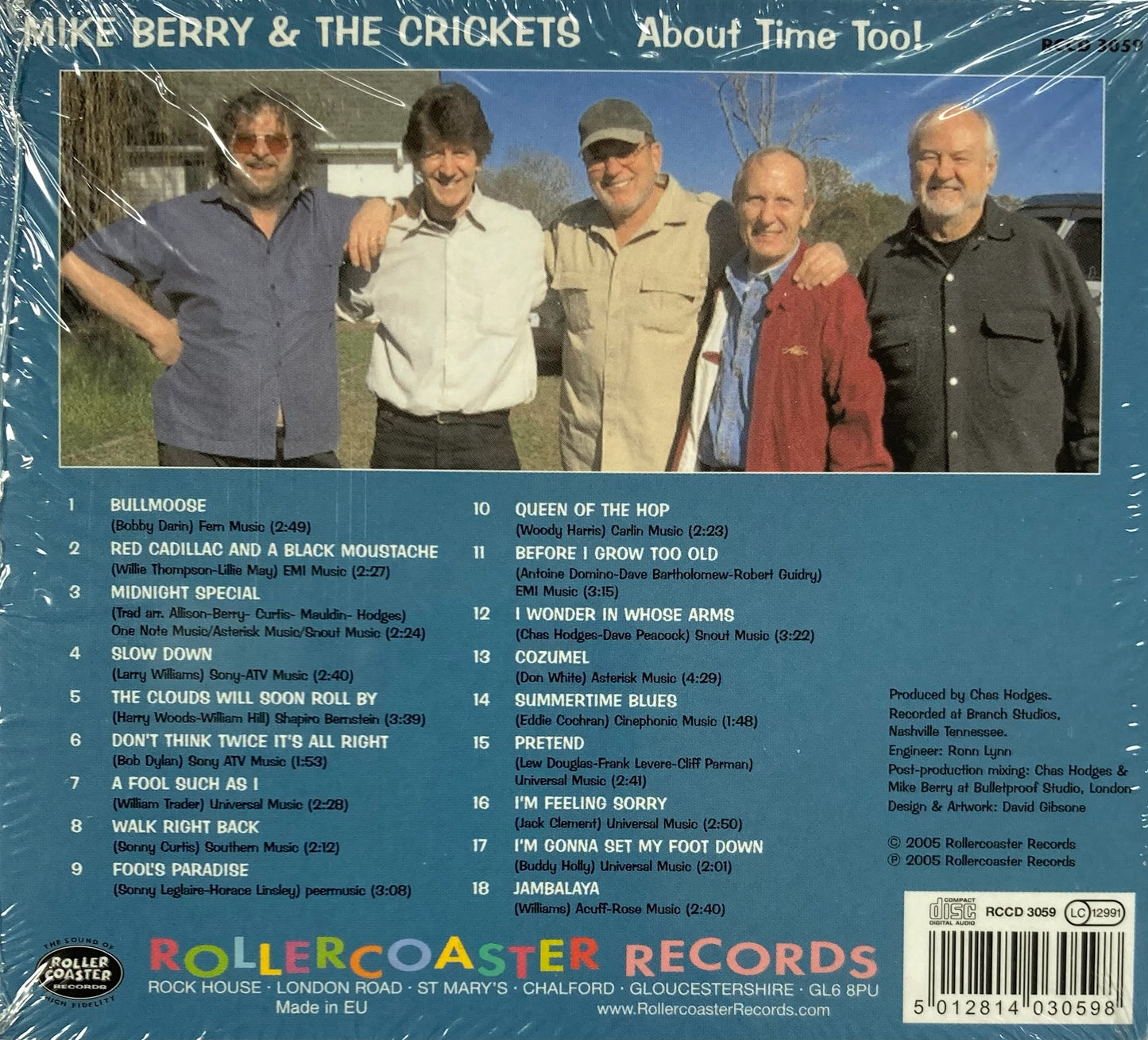 CD - Mike Berry & The Crickets - About Time Too!