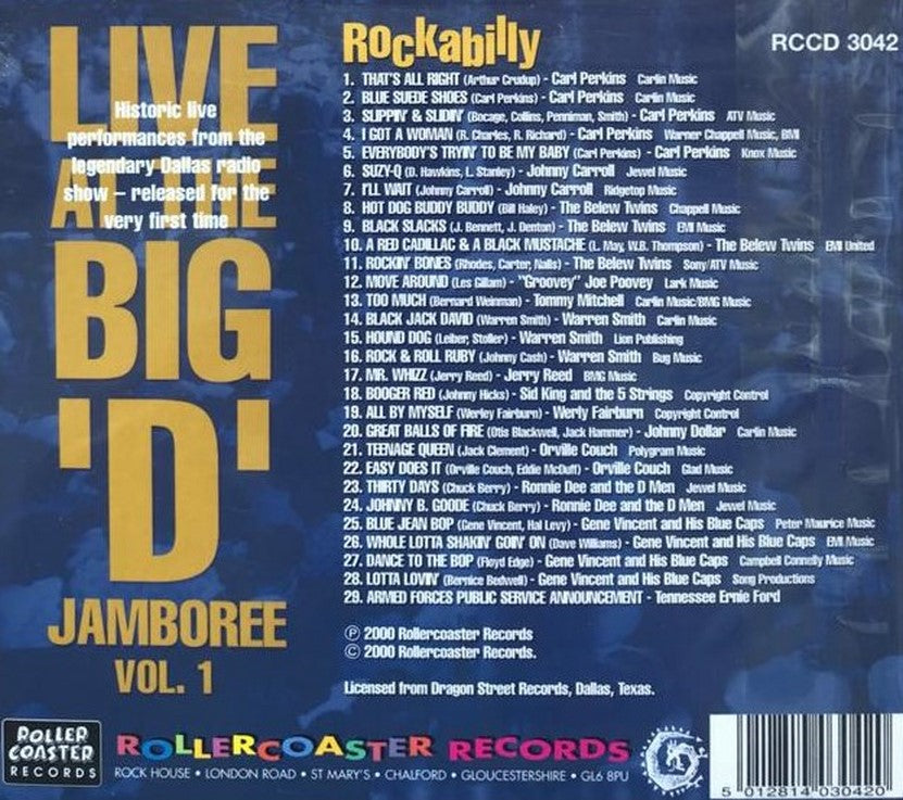 CD - VA - Live At The Big 'D' Jamboree Vol. 1 - Rockabilly