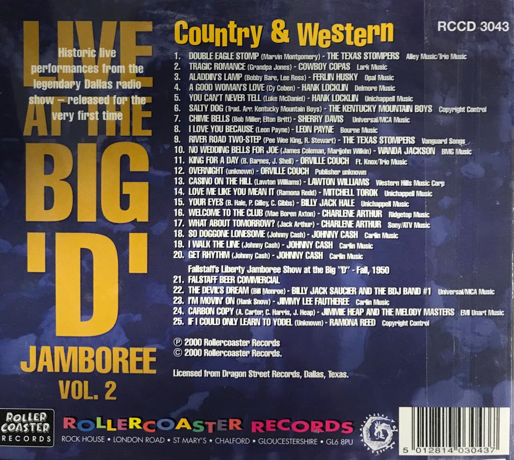 CD - VA - Live At The Big 'D' Jamboree Vol. 2 - Country & Wester