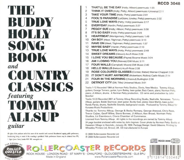 CD - Buddy Holly - The Buddy Holly Songbook feat. Tommy Allsup