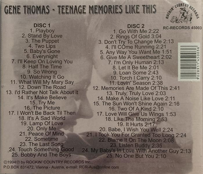 CD-2 - Gene Thomas - Teenage Memories Like This