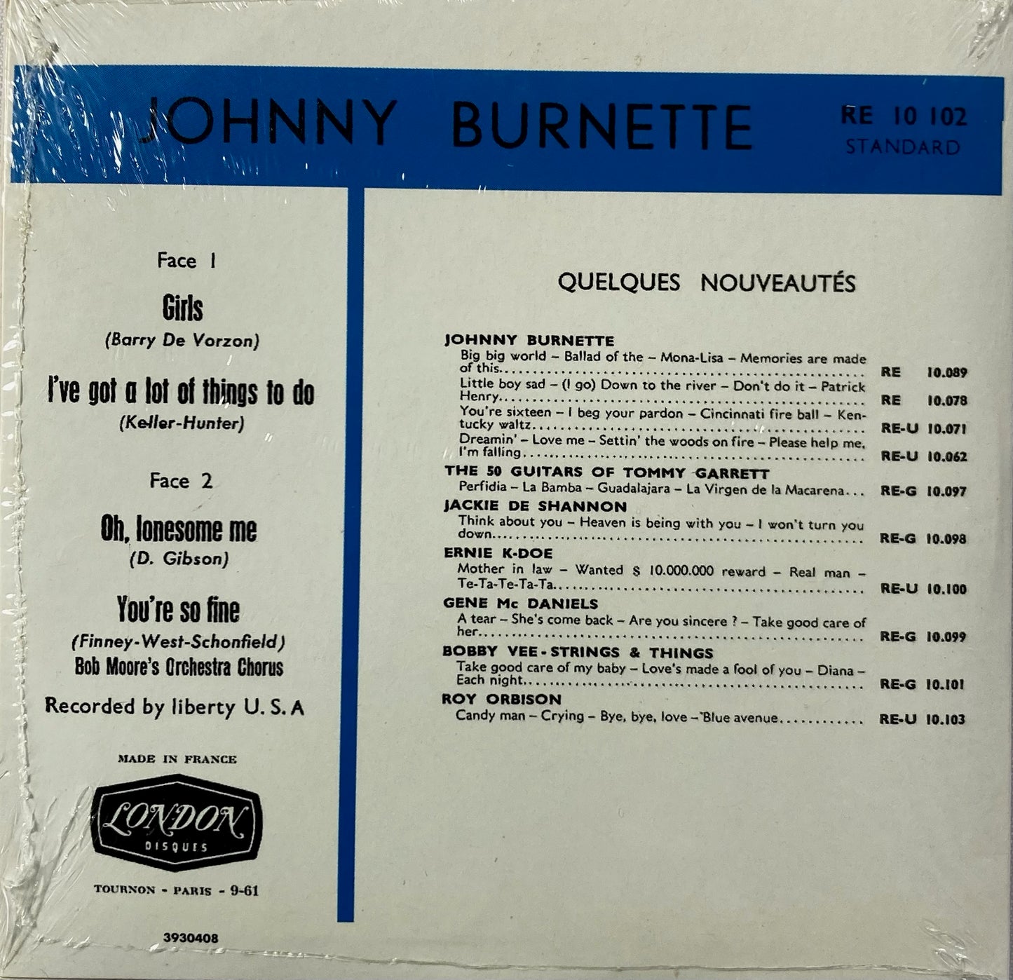 CD - Johnny Burnette - Girls