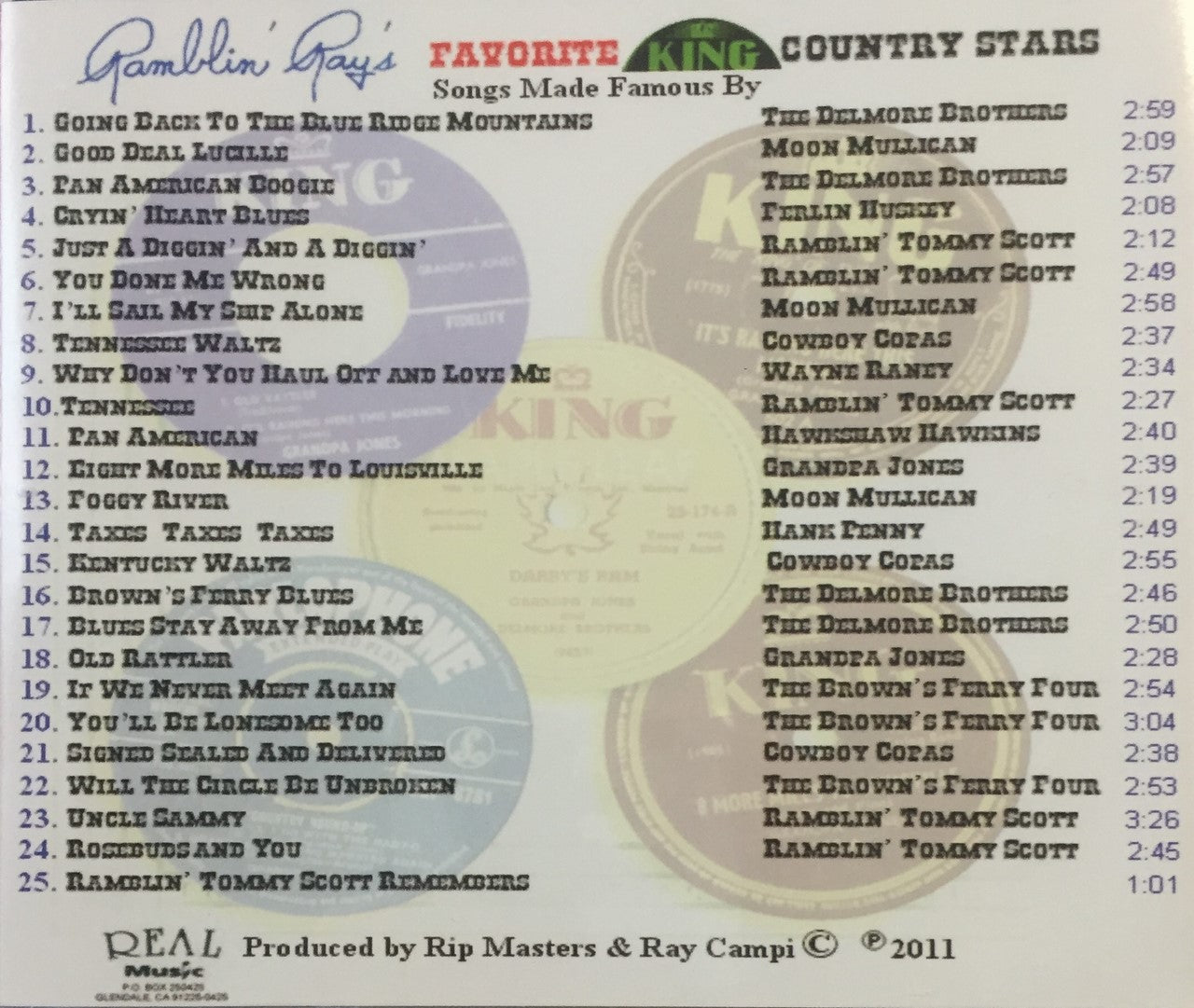 CD - Ray Campi - Favorite King Country Stars