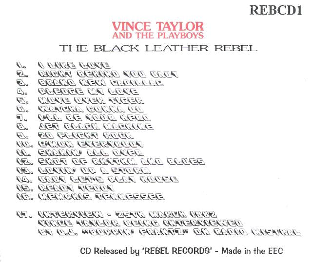 CD - Vince Taylor And The Playboys - The Black Leather Rebel