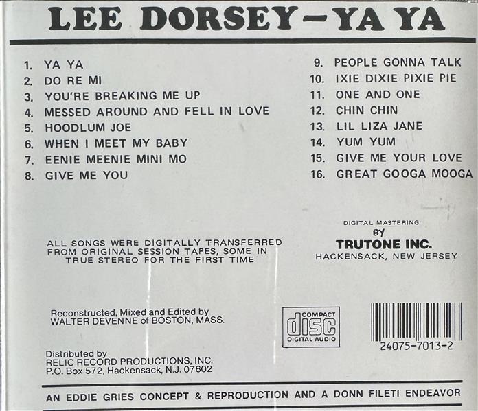 CD - Lee Dorsey - Ya Ya