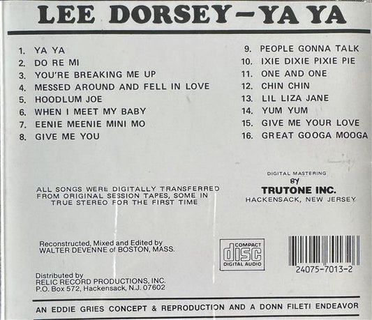 CD - Lee Dorsey - Ya Ya