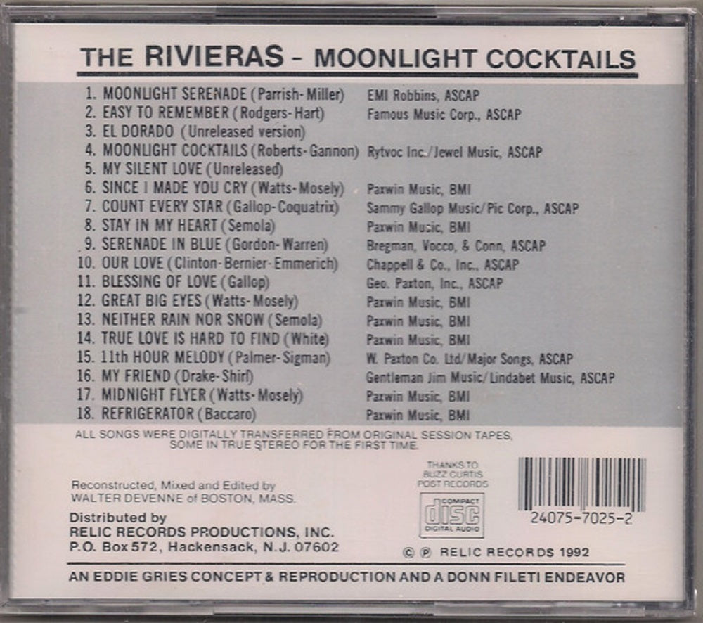 CD - Rivieras - Moonlight Cocktails