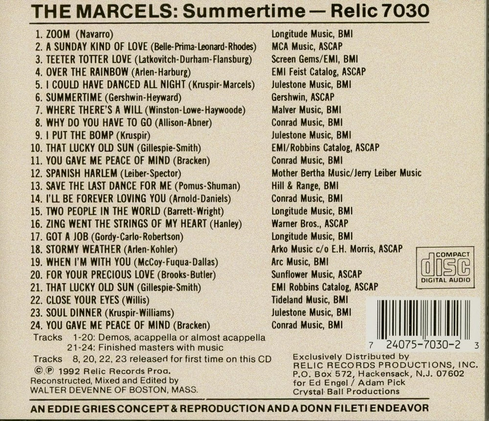 CD - Marcels - Summertime