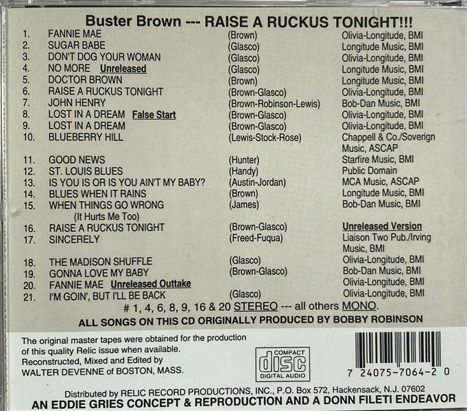 CD - Buster Brown - Raise A Ruckus Tonight