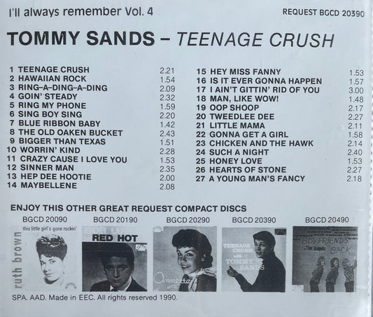 CD - Tommy Sands - Teenage Crush