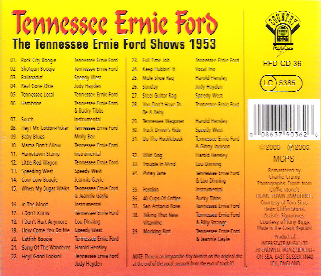 CD - Tennessee Ernie Ford - Shows 1953