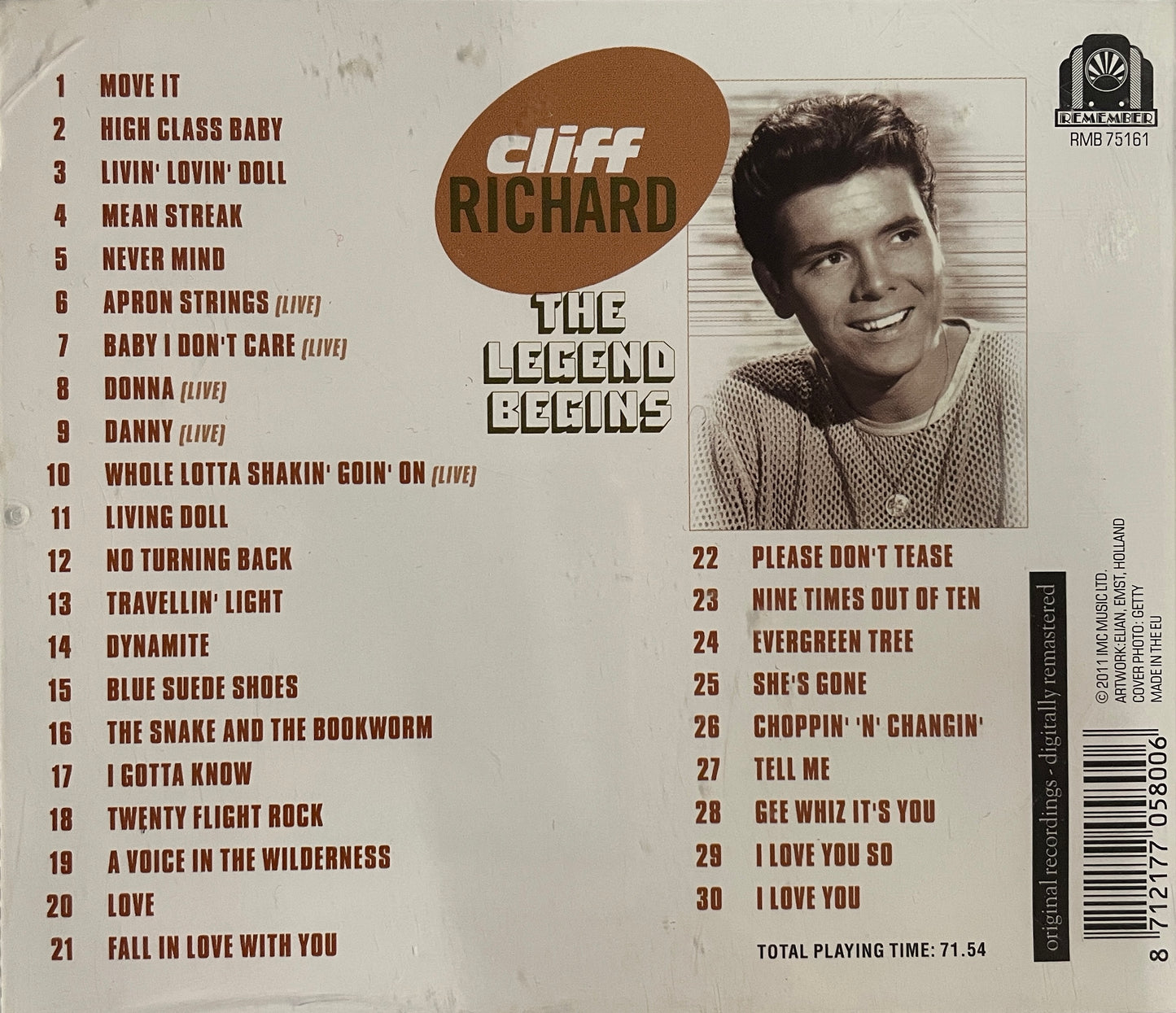 CD - Cliff Richard - The Legend Begins-30 Early Hits & Favourites