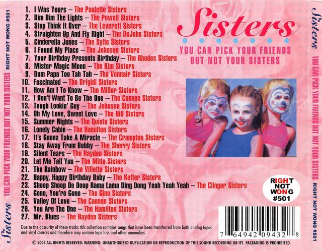 CD - VA - Sisters - You Can Pick Your Friends But Not Your Sisters