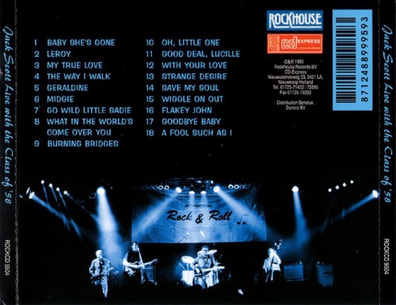 CD - Jack Scott - Live with the class of 58