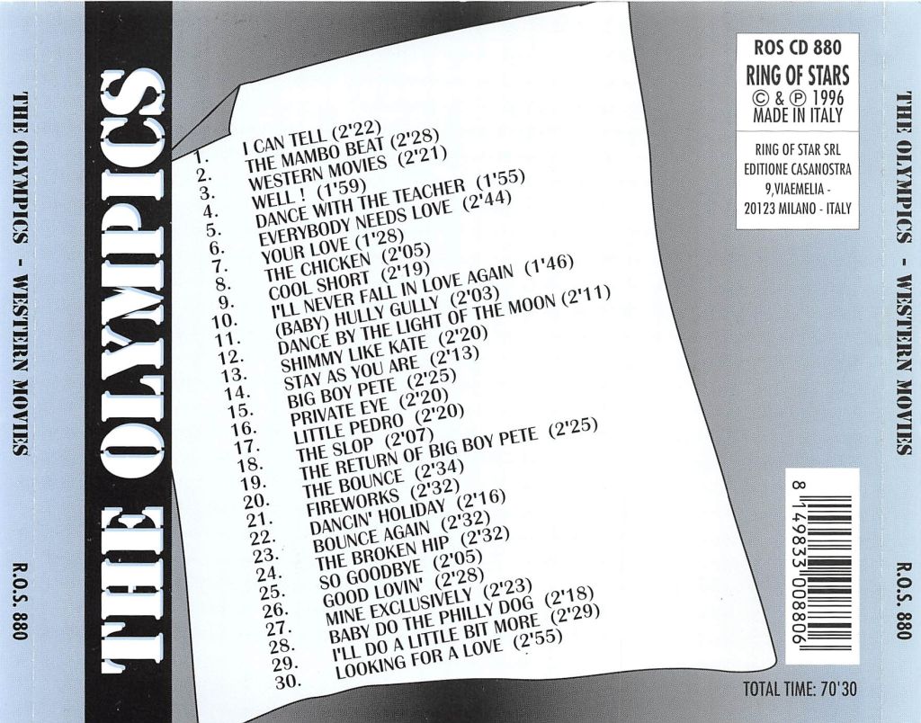 CD - Olympics - Western Movies