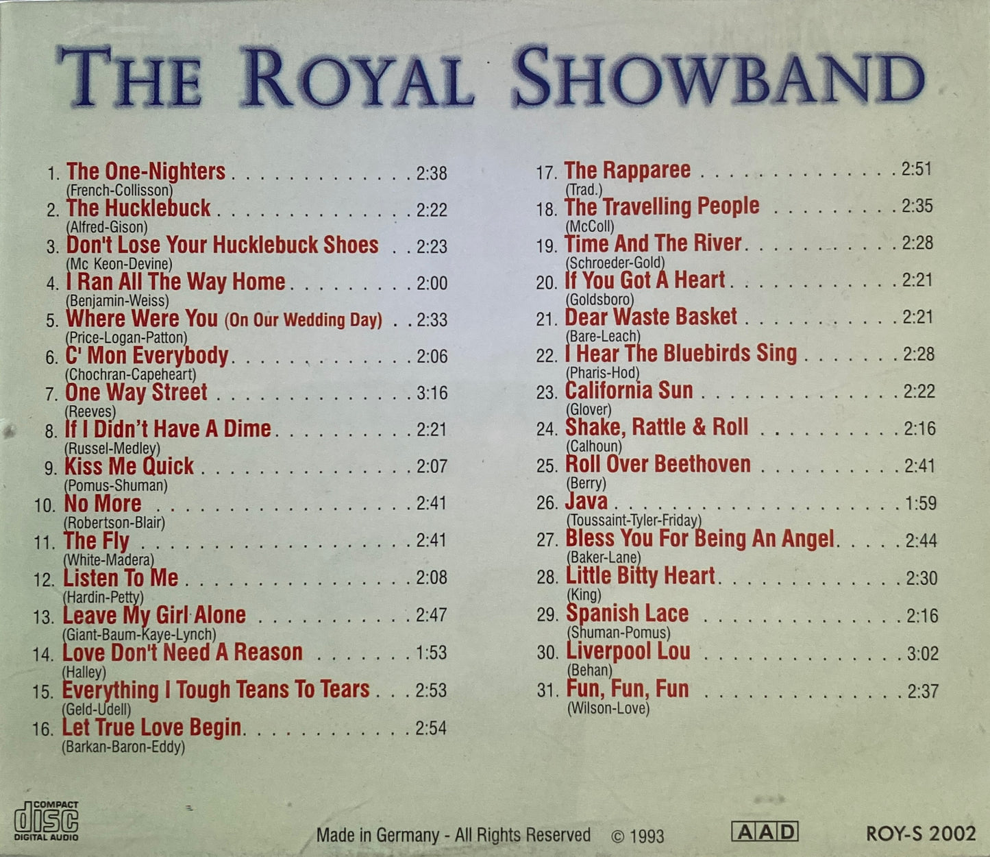 CD - Royal Snowband - The Huckelbuck