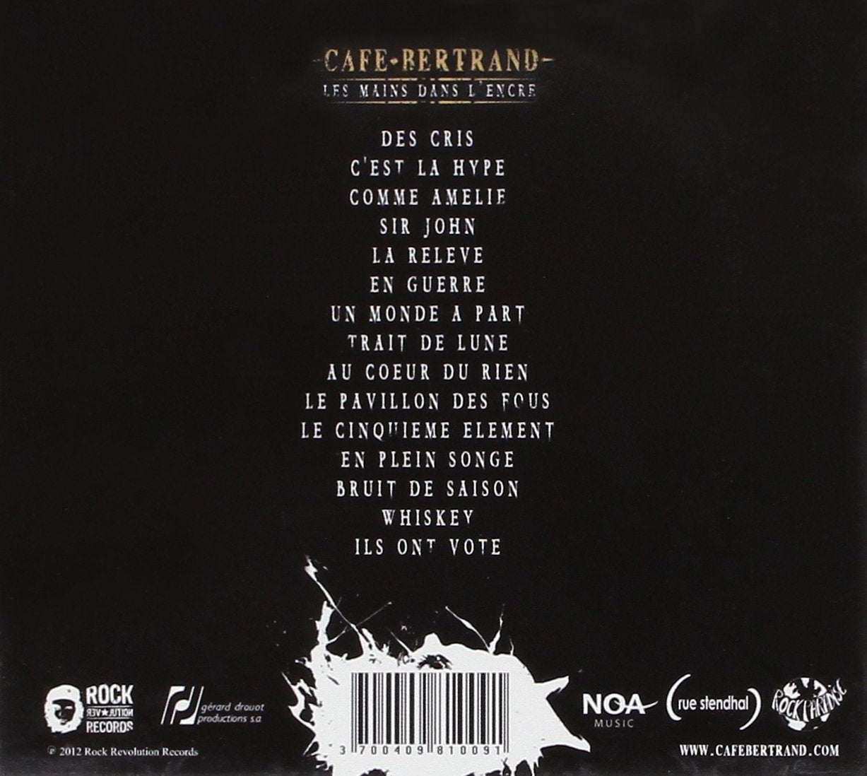 CD - Café Bertrand - Les Mains Dans L'Encre