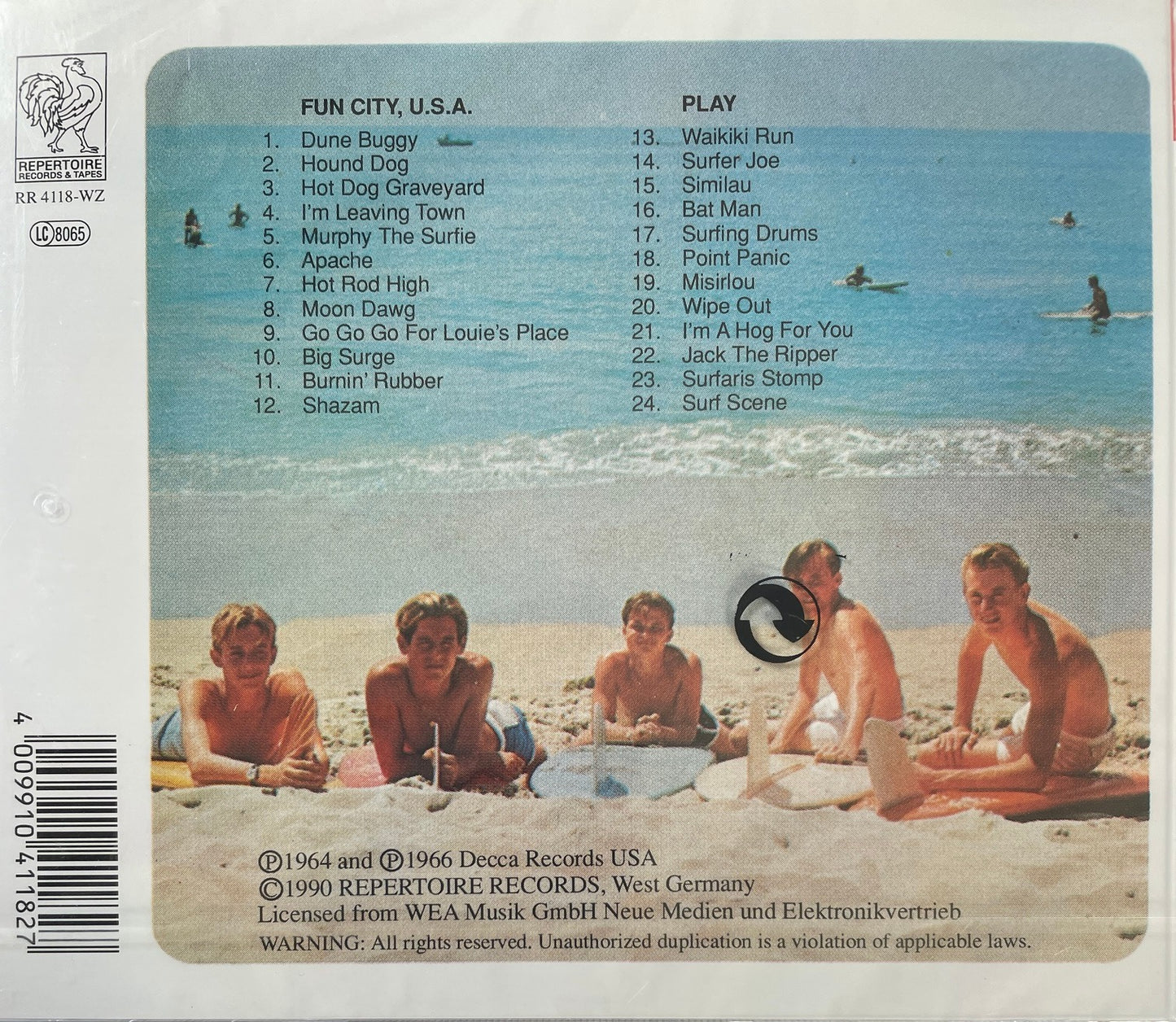 CD - Surfaris - Fun City, USA/ Wipe Out