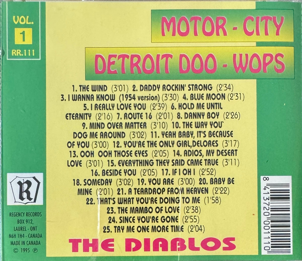 CD - Diablos - Motor City Detroit Doo Wops Vol. 1