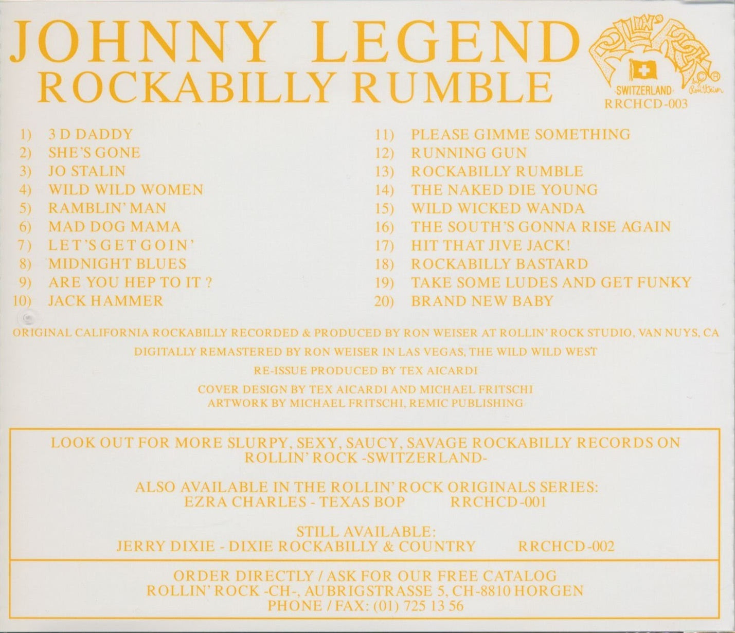 CD - Johnny Legend - Rockabilly Rumble