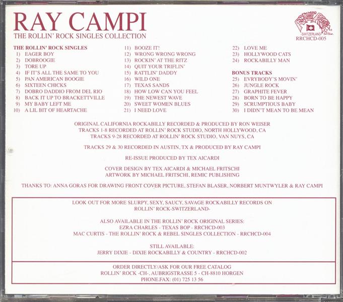 CD - Ray Campi - The Rollin' Rock Singles Collection