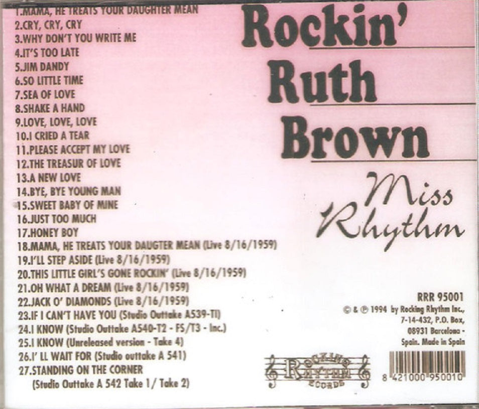 CD - Rockin' Ruth Brown - Miss Rhythm