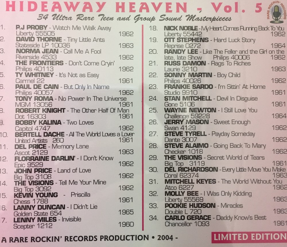 CD - VA - Hideaway Heaven Vol. 5