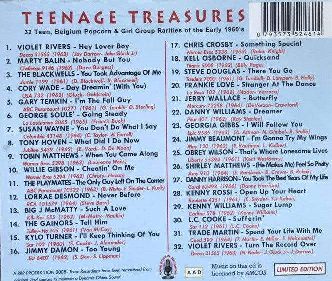 CD - VA - Teenage Treasures