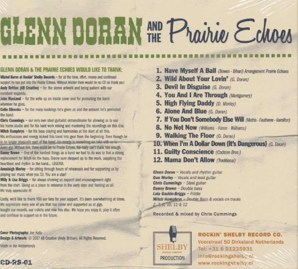 CD - Glenn Doran and the Prairie Echoes - Wild About Your Lovin'