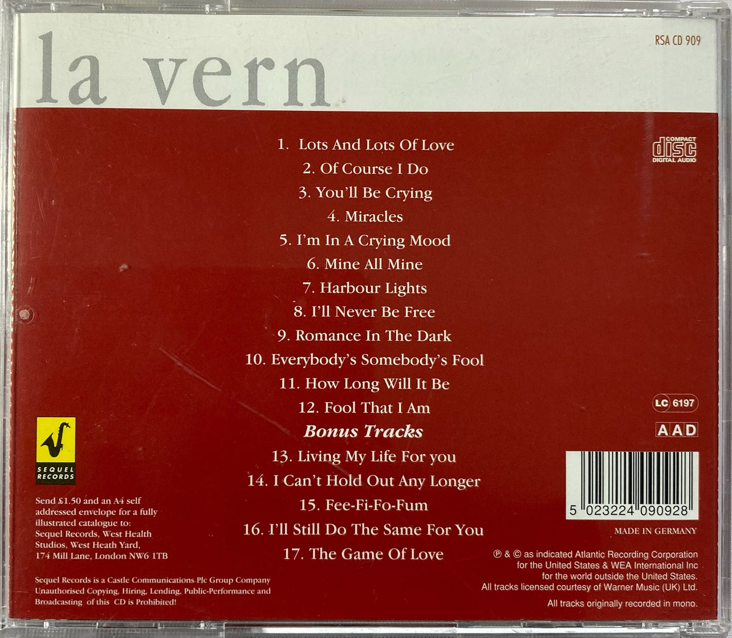 CD - La Vern Baker La Vern