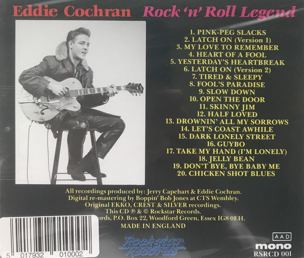 CD - Eddie Cochran - Rock'n'Roll Legend