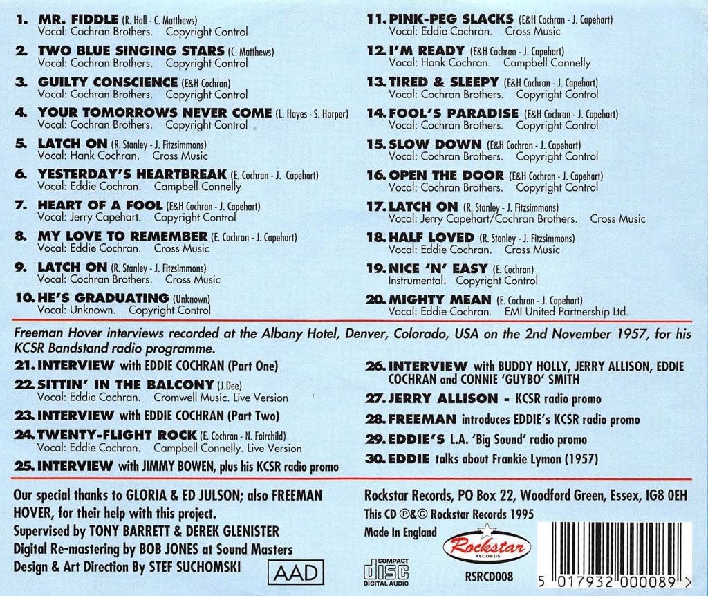 CD - Eddie Cochran - Mighty Mean