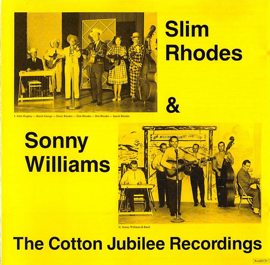 CD - Slim Rhodes & Sonny Williams - Cotton Town Jubilee Recordings