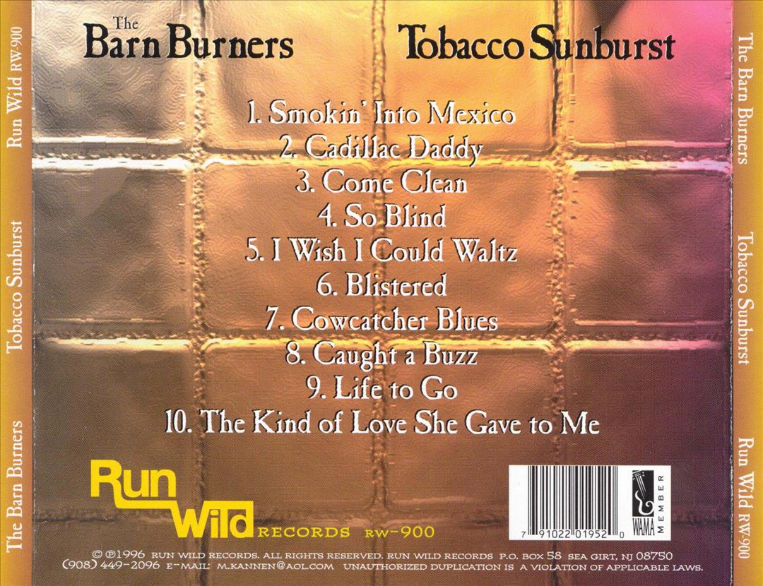 CD - Barn Burners - Tobacco Sunburst