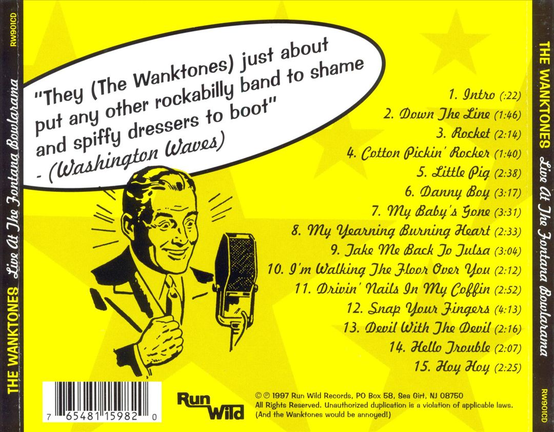 CD - Wanktones - Live At The Fontana Bowlarama