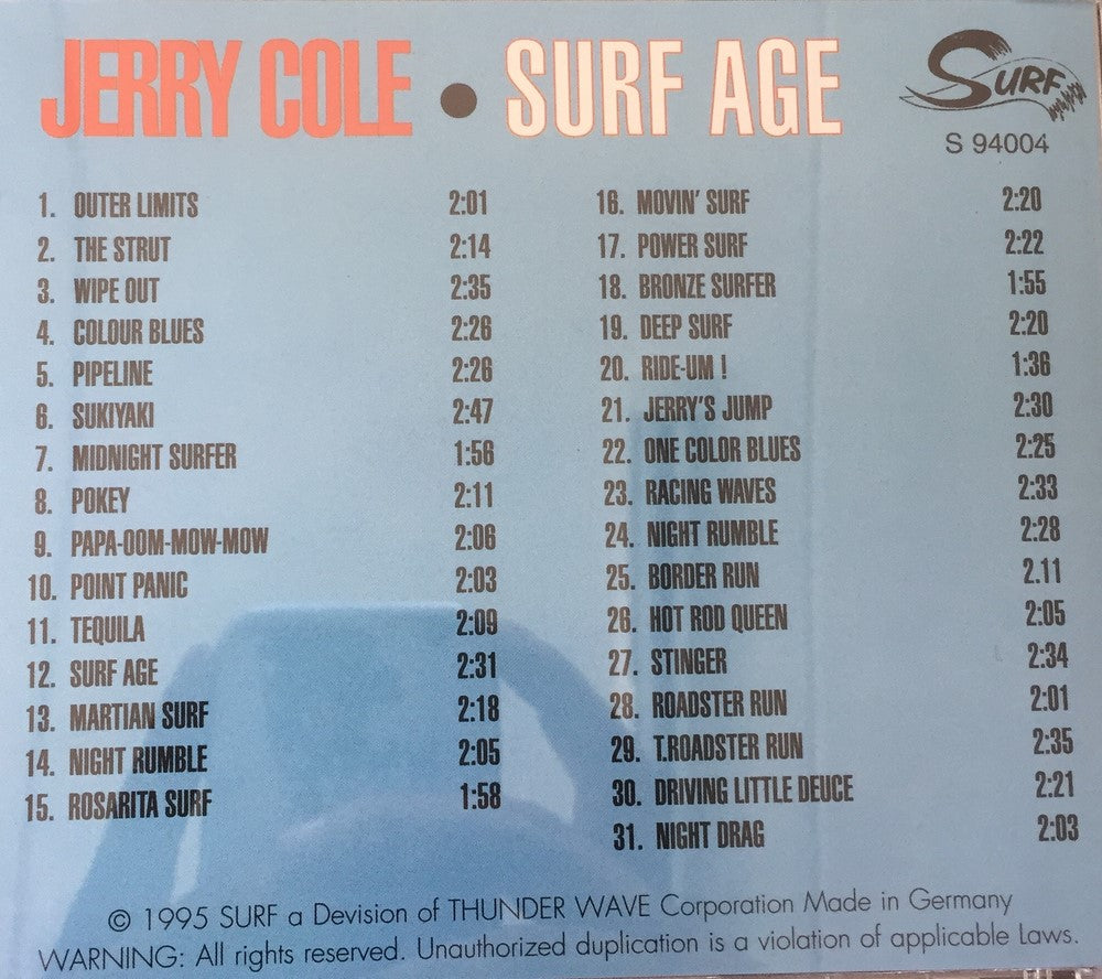 CD - Jerry Cole - Surf Age