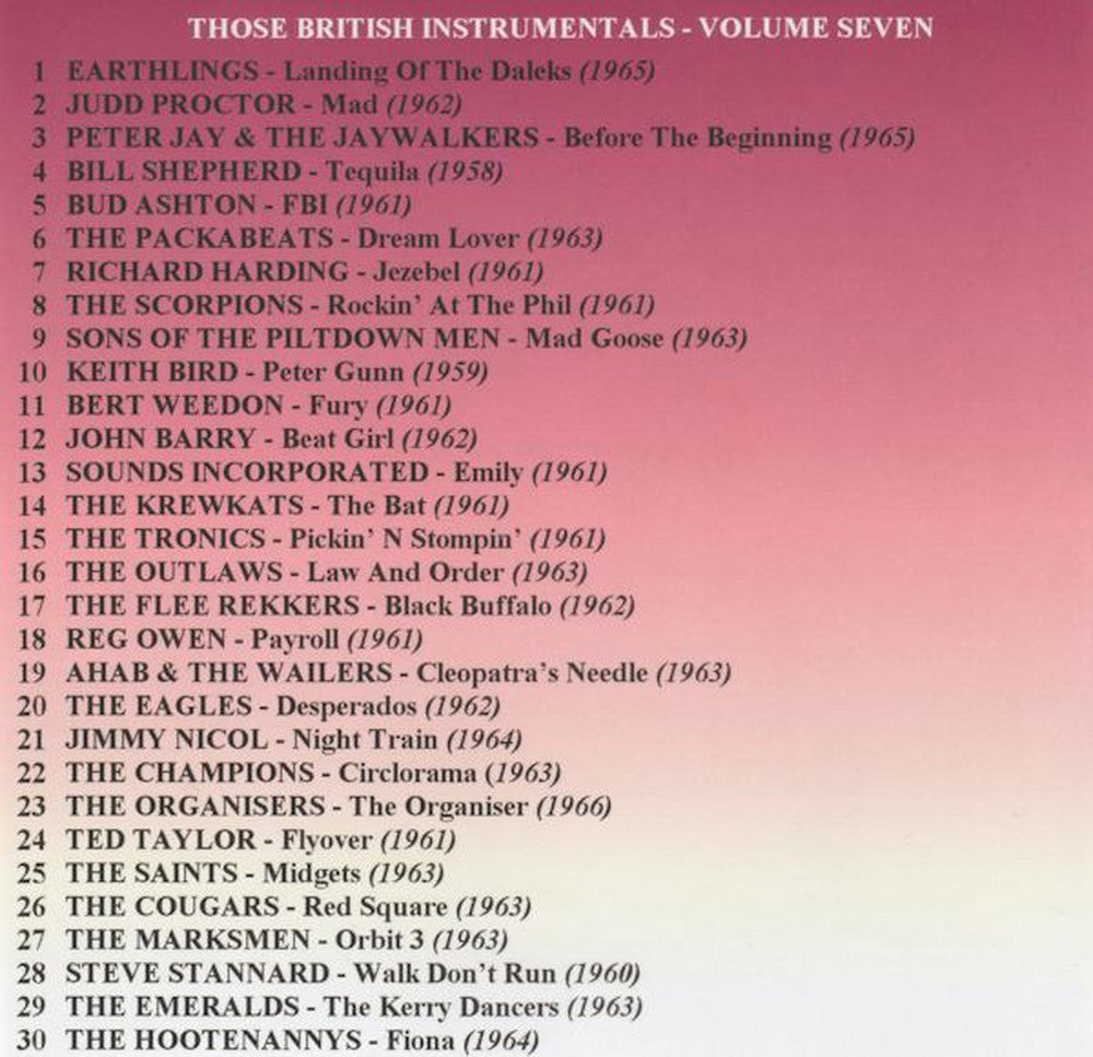 CD - VA - Those British Instrumentals Vol. 7