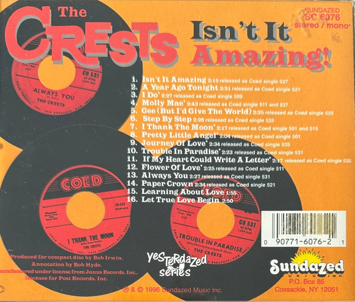 CD - Crests - Isn't It Amazing!