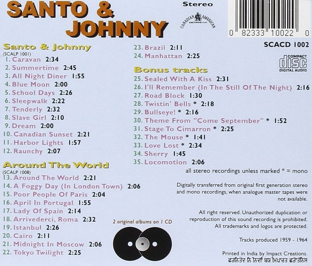 CD - Santo & Johnny - Santo & Johnny/Around The World