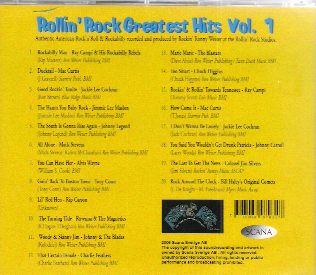 CD - VA - Rollin' Rock Greatest Hits Vol. 1