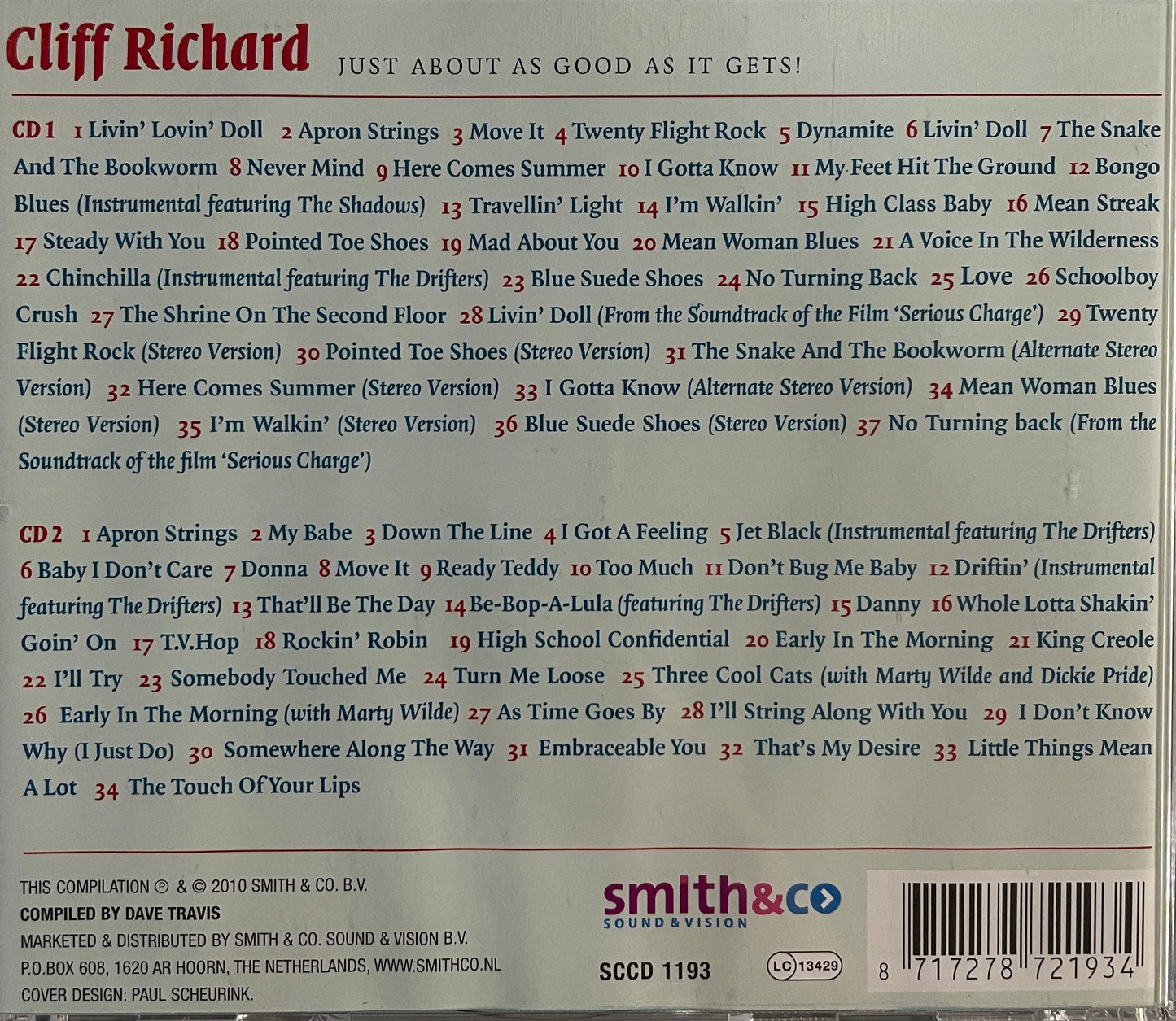 CD-2 - Cliff Richard - Just About As Good As It Gets!