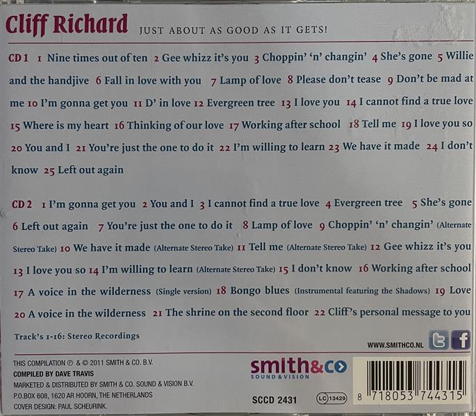 CD-2 - Cliff Richard - Just About As Good As It Gets! Vol. 2