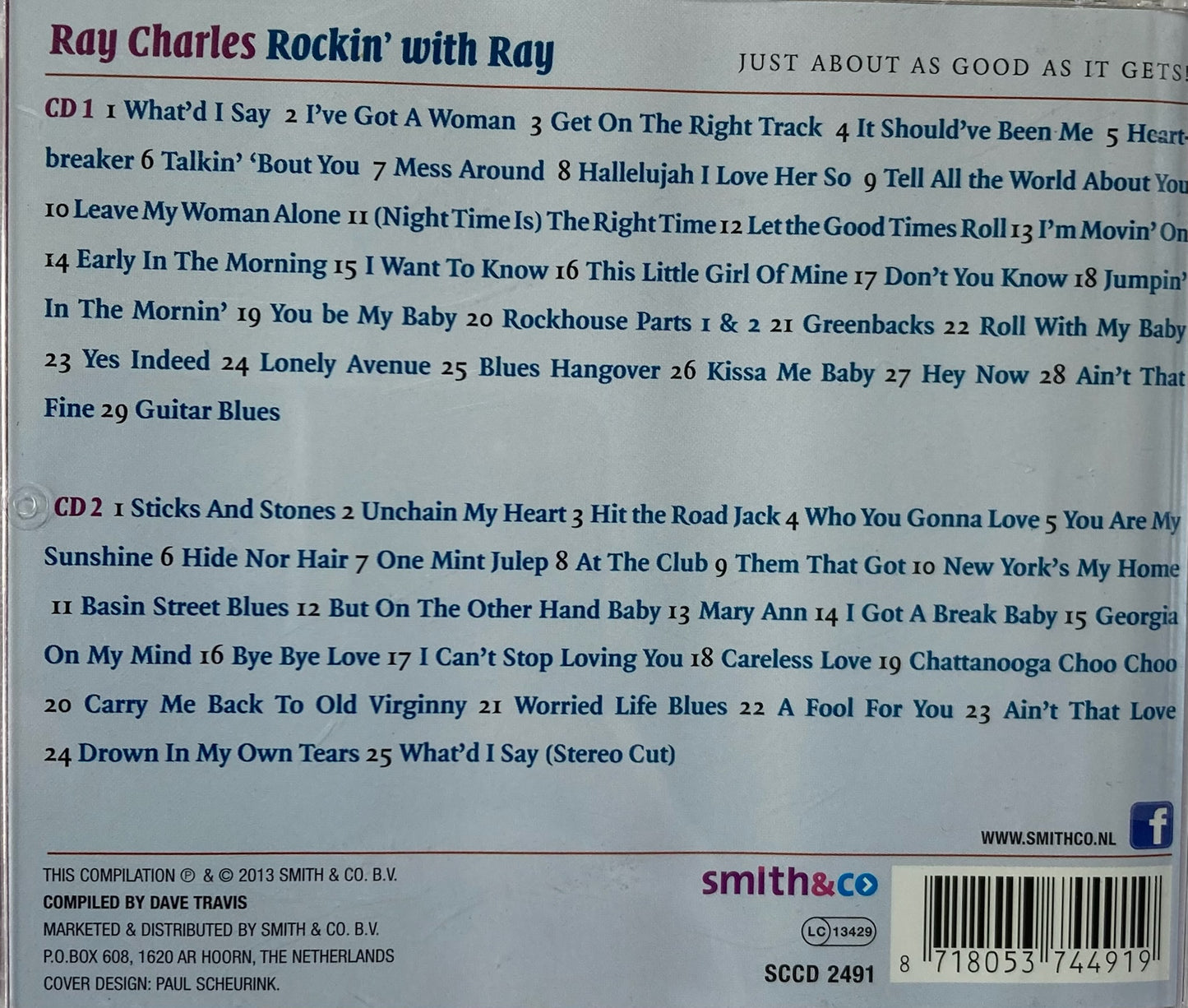 CD-2 - Ray Charles - Rockin' With Ray Just About As Good As It Gets!